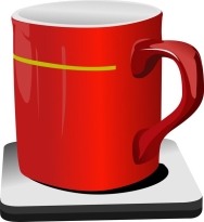 Вектор Красная чашка кофе векторные иллюстрации